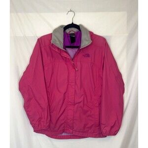 The North Face Hyvent Pink Windbreaker Rain Jacket Coat Girl's Size XL 18